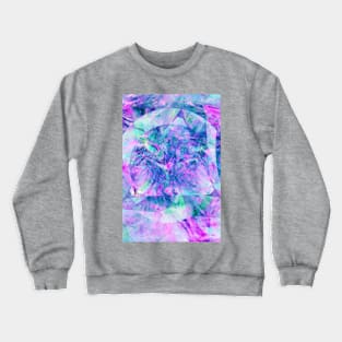 Pink & Blue Pastel Splash Shapes Abstract Artwork Crewneck Sweatshirt